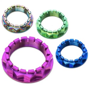Castle Nut M10 Metric Anodized Finish Hexagon Shape Right Hand <b>Thread</b> General Industry Use - Product Image 1