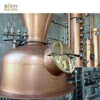 Système de distillation professionnel en cuivre pur de 500 L pour vin de fruits, brandy, whisky - Composants de moteur à roulement central