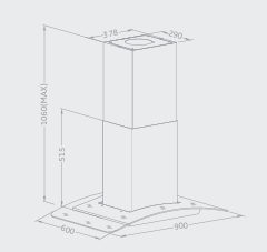 <span class=keywords><strong>Hotte</strong></span> de cuisine îlot à aspiration puissante, en acier inoxydable, à suspendre au <span class=keywords><strong>plafond</strong></span> - Product Image 6