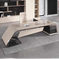 Bureau de direction en L de luxe avec armoire de rangement, table d'écriture moderne haut de gamme pour manager, personnalisable, écologique, pour la maison/le bureau