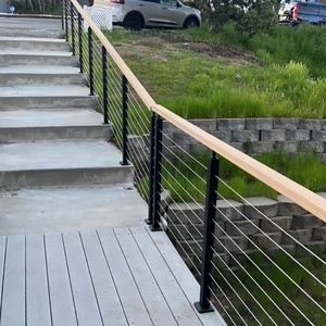 Modern <strong>Design</strong> Stainless Post Balcony Handrail Balustrade Outdoor <strong>Stair</strong> Terrace Tube <strong>Railing</strong> - Product Image 2