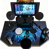 Jeu de batterie électronique interactif, simulateur de batterie jazz, système anglais, appareil d'arcade, machine d'arcade de batterie jazz