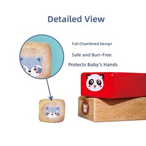<span class=keywords><strong>Jeu</strong></span> de construction en <span class=keywords><strong>bois</strong></span> pour enfants : <span class=keywords><strong>Tour</strong></span> d'empilage à plusieurs niveaux avec animaux, blocs arc-en-ciel, <span class=keywords><strong>jeu</strong></span> de dessin, jouet éducatif - Product Image 4
