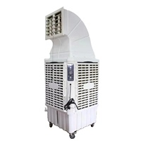 Refroidisseur d'air par évaporation, refroidisseur d'air Portable à poser sur le sol, avec réservoir d'eau de 110l, 1800 cm h