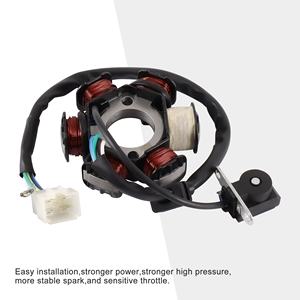 GOOFIT 6 Poles 5 Wires Half-Wave Ignition Magneto Stator Replacement for <strong>50cc</strong> 70cc 90cc 110cc 125cc ATV <strong>Quad</strong> Pocket <strong>Bike</strong> - Product Image 4