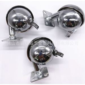 Furniture Casters Rigid With Brake 63mm Diameter Alloy <b>Wheel</b> Durable <b>For</b> Wooden Boards Bedside <b>Tables</b> Carpets - Product Image 5