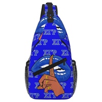 Tas Dada/Tas Selempang Custom Sigma Gamma Rho 1922 Bahan Poliester Tahan Lama, Hadiah Sorority untuk Wanita & Pria