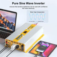 1000w 2000w 3000w 12V 24V à 110v 120v convertisseur cc à ca onduleur à onde sinusoïdale pure pour voiture maison batterie utilisation