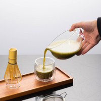 Ensemble bol à matcha en verre style Japandi, support pour fouet à thé et support pour livre, résistant à la chaleur, qualité alimentaire, très vendu