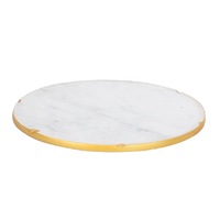 Plaque de marbre en fil d'or Offre Spéciale Plateau de service hexagone rond en marbre Napperon Sous-verres en marbre