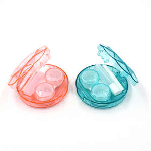 Estuche de Lujo Redondo y Económico para Lentes de Contacto de Color Caramelo, con Herramientas de Colocación, Caja para Parejas, Estuche para Lentes de Contacto con Pinzas y Ventosa - Product Image 4