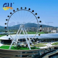 Grande Roue de 55 m à Grande Échelle avec Système d'Entraînement Électrique pour Attractions de Parcs d'Attractions Commerciaux