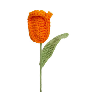 Tulipán inmortal DIY tejido a mano ganchillo lana <span class=keywords><strong>ramo</strong></span> de flores simulación <span class=keywords><strong>tulipanes</strong></span> regalos de vacaciones <span class=keywords><strong>ramo</strong></span> de flores artificiales - Product Image 5