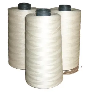 Venta al por mayor materiales costura hilo blanco-Ignífuga de fibra de vidrio de filtro de bolsa de hilo de coser