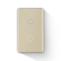 Interruttore Luce Smart Zigbee 3.0 Standard USA, Tuya Smart Life, Senza Filo Neutro, Pannello in Vetro Curvo