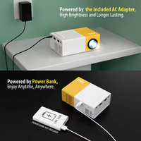 Mini projecteur LED JUNUO YG300, lecteur multimédia portable pour la maison, compatible 1080P, USB, audio, Proyector
