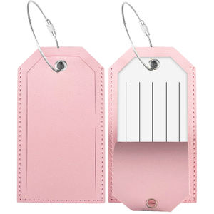 Etiquetas de Equipaje de Cuero Real con Logotipo de Marca de Aerolínea, Diseño Nuevo, Personalizadas, de Lujo, con Impresión en Lámina Dorada, para Regalos - Product Image 4