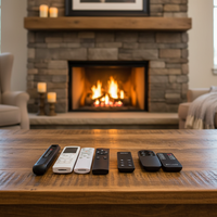 Télécommande personnalisée à 4 touches à code fixe pour foyer électronique, télécommande simple et durable