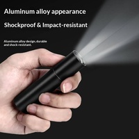 Mini lampe torche portable rechargeable ultra-lumineuse multifonctionnelle de poche avec zoom pour le camping en alliage d'aluminium 100-200m