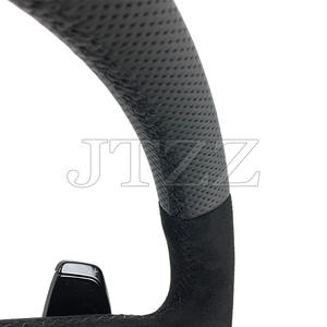 Para <span class=keywords><strong>Audi</strong></span> <span class=keywords><strong>A4</strong></span> RS4 A5 RS5 A3 RS3 volante de cuero fibra de carbono R8 botón paletas de cambio accesorios de coche Interior2022 2023 <span class=keywords><strong>2024</strong></span> - Product Image 4