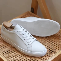 Chaussures de marche élégantes en cuir de vachette pleine fleur pour hommes – Baskets décontractées en cuir véritable pour le sport et l'extérieur