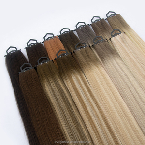 Estensioni per capelli Yuanzhen di alta qualità, con trama doppia Genius Weft sottile e invisibile, annodate a mano, tagliabili, in capelli Remy Genius Weft. - Product Image 4