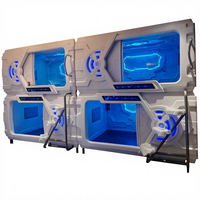 Lit en capsule spatiale en plastique moderne multifonctionnel pour étudiants, appartement, dortoir, hôtel