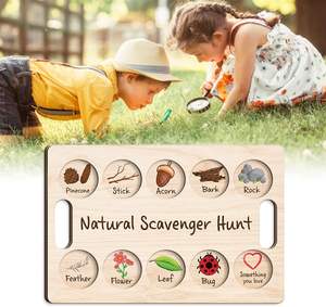 Chasse au trésor pour les enfants <span class=keywords><strong>de</strong></span> 4 à 8 ans Nature Scavenger Hunt Board for Kids Outdoor Scavenger Game Forest School - Product Image 6