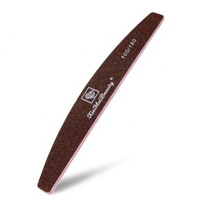 Limas <span class=keywords><strong>de</strong></span> Uñas Color Café, Doble <span class=keywords><strong>Grano</strong></span> 180/240, Lavables, para Manicura Profesional en Salón - Product Image 1