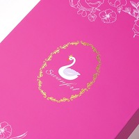 Boîte magnétique rigide portable personnalisée en magenta avec insert en éponge pour l'emballage de verres à vin, matériaux recyclés haut de gamme, boîte cadeau imprimée