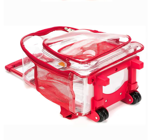 Sac à dos transparent en PVC transparent résistant au froid avec roues, sac à dos transparent pour voyage, <span class=keywords><strong>cartable</strong></span> - Product Image 2