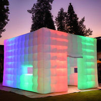 Photomaton gonflable personnalisé 360 degrés, extérieur, blanc, imperméable, portable, avec éclairage LED, discothèque, cube gonflable, tente de fête