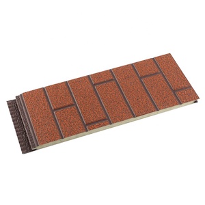 3D metal revestimiento de panel sándwich poliuretano panel con aislamiento térmico panel de pared para apartamento - Product Image 3