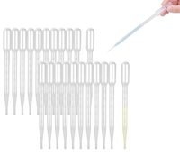 Pipette compte-gouttes de laboratoire en plastique polyéthylène transparent 3ml graduée