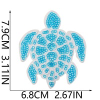Patchs thermocollants en feutre non tissé avec broderie Cœur de plage, paillettes, motifs de dessins animés, vagues et coquillages pour chapeaux et valises