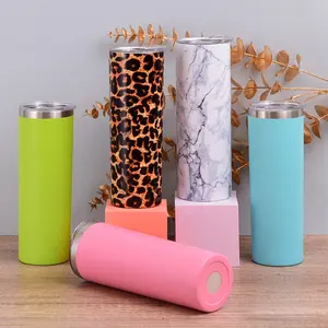 20oz 600ml Wholesale Cold Laser Engrave Bpa Free New Insulated Eco Straight Skinny Tumblers With Lid