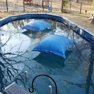 Oreiller d'air hivernal pour piscines Support de <span class=keywords><strong>piscine</strong></span> au-dessus des couvertures <span class=keywords><strong>Coussin</strong></span> <span class=keywords><strong>flottant</strong></span> gonflable Bleu Empêche la décoloration Durable - Product Image 4