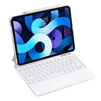 Beelan Keyboard Case Magnetik Nirkabel Berkualitas Tinggi 12.9 Inci dengan Touchpad Pintar dan Lampu Latar, Desain Ambidextrous USB-C untuk iPad Pro