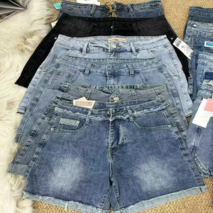 Pantalones cortos de verano informales de cintura media para mujer, talla, tela vaquera elástica de algodón, pantalones cortos deportivos para mujer, patrones de uso físico - Product Image 3