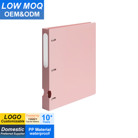 Classeur à 3 anneaux de 1 pouce, capacité 250 feuilles, couverture en PP avec étiquette inscriptible sur le dos, conception à ouverture plate pour l'école, le bureau et la maison