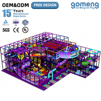 Structures d'escalade pour enfants, jeux de terrain de jeu intérieur, labyrinthe multi-niveaux, équipement de terrain de jeu intérieur avec toboggans