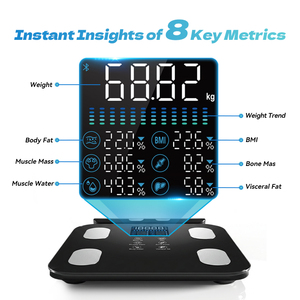 <span class=keywords><strong>Báscula</strong></span> Inteligente Digital de <span class=keywords><strong>Bioimpedancia</strong></span> para Medir Grasa Corporal con Electrodos de 8 Puntos de Contacto, Tipo BIA - Product Image 4