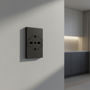 Prise Schuko noire ZEN Line 2P+T 16A à double entrée - Product Image 3