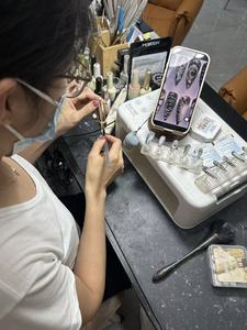 Ongles artificiels carrés en acrylique 3D français pré-dessinés sur mesure, couvrance totale, avec colle, 10 pièces, pour usage professionnel en salon - Product Image 3