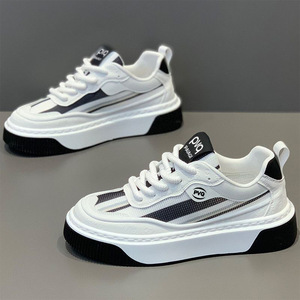 White Sneaker Women 2026 Autumn New Style Platform Thick-Topped High-<b>Heeled</b> Women's Shoes for Casual and Sports Use - Product Image 3