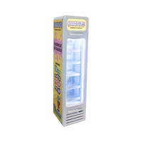 Congélateur commercial vertical MEISDA SD105BG 105L avec vitrine en verre mince, refroidissement direct, style à température unique