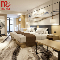 Fournisseur chinois : Ensemble complet de mobilier de chambre d'hôtel 3 étoiles, design en panneaux de bois pour appartement