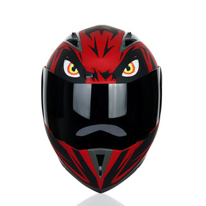 Casco Integral de Motocicleta Vintage con Doble Lente de Fábrica, Cascos de Moto Personalizables, Transpirables y que Absorben la Humedad - Product Image 1