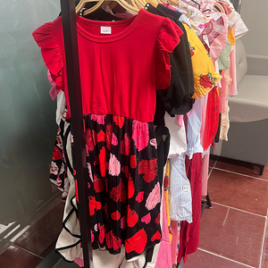 Wholesale Kids Summer Girls <b>Dresses</b> Casual Short Sleeve Ruffle Hem Multi Color Floral Print A Line <b>Dress</b> <b>for</b> Everyday Wear - Product Image 5