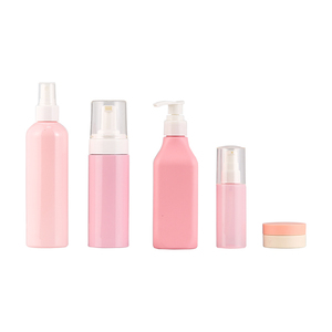 Pink 60ml 150ml 200ml 250ml custom made skincare bottles packaging set